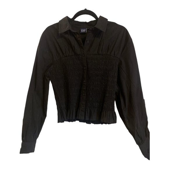 Chic GAP Women's Smocked Peplum Shirt - Size M - Picture 1 of 4